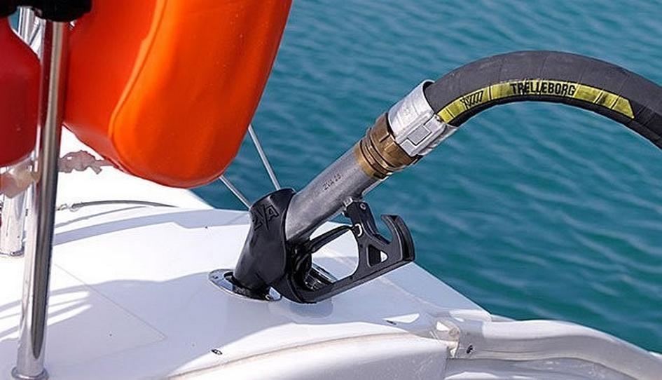 Gasoline hose in a boat tank