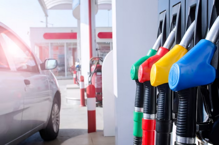 Gasoline pump at a gas station.